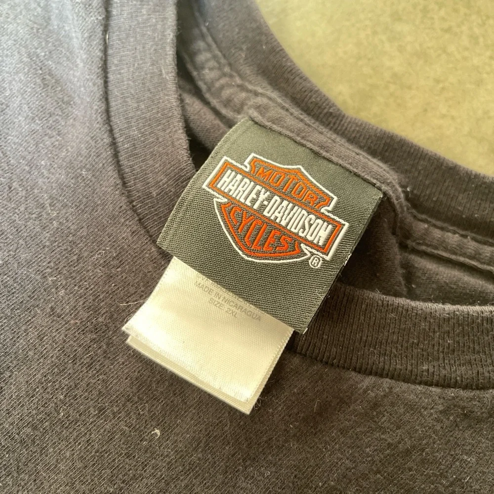 RARE VINTAGE 2000s HARLEY DAVIDSON GRAPHIC BIKER SKATER STREETWEAR - Picture 4 of 8